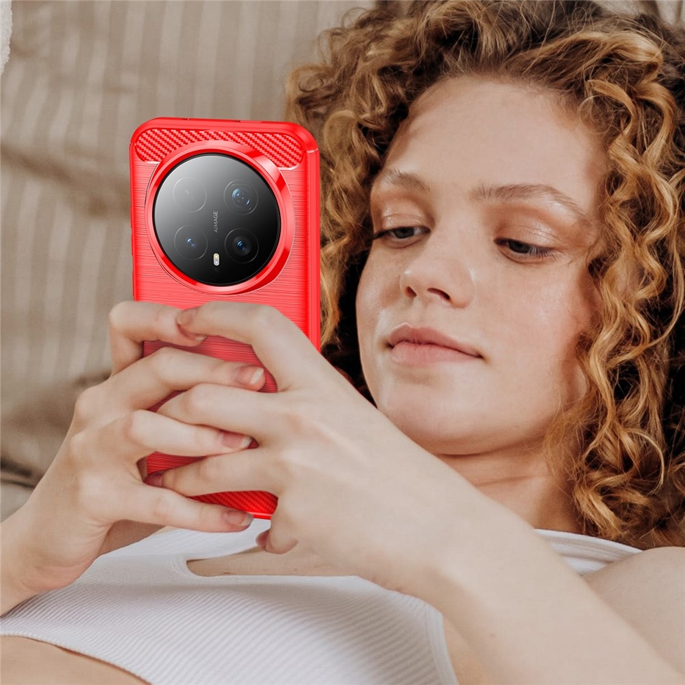Carbon odolný gélový obal na Honor Magic 8 Pro 5G - červený