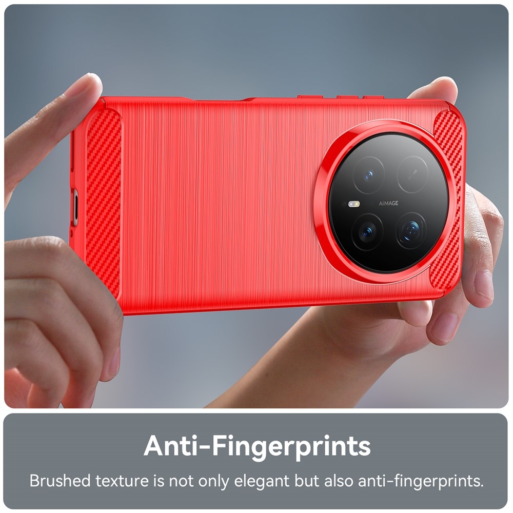 Carbon odolný gélový obal na Honor Magic 8 Pro 5G - červený