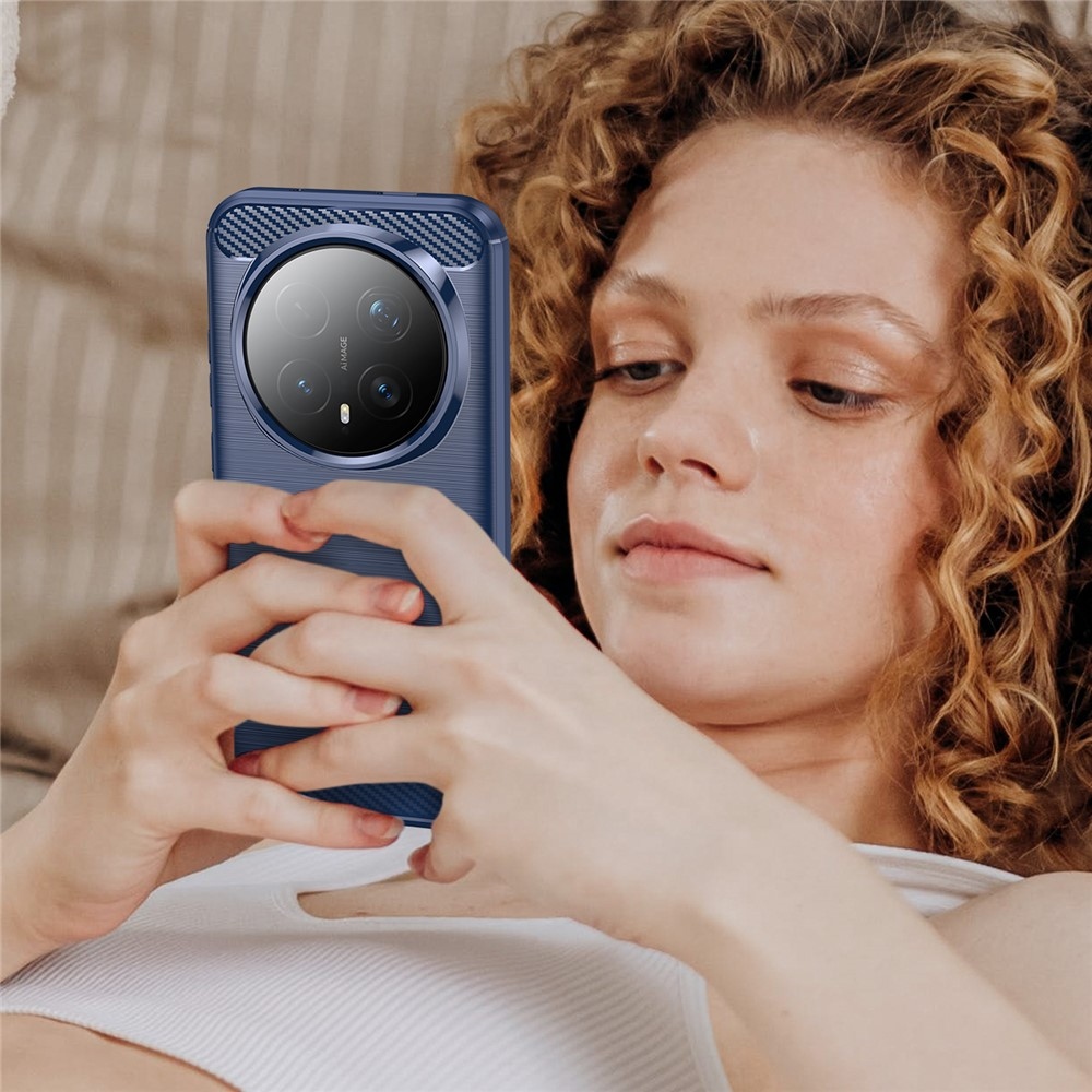 Carbon odolný gélový obal na Honor Magic 8 Pro 5G - modrý