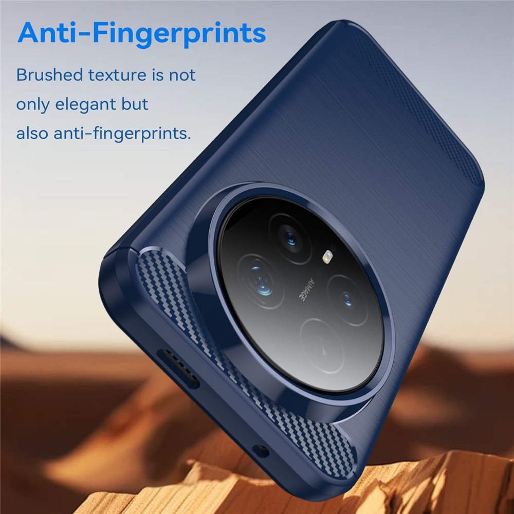 Carbon odolný gélový obal na Honor Magic 8 Pro 5G - modrý