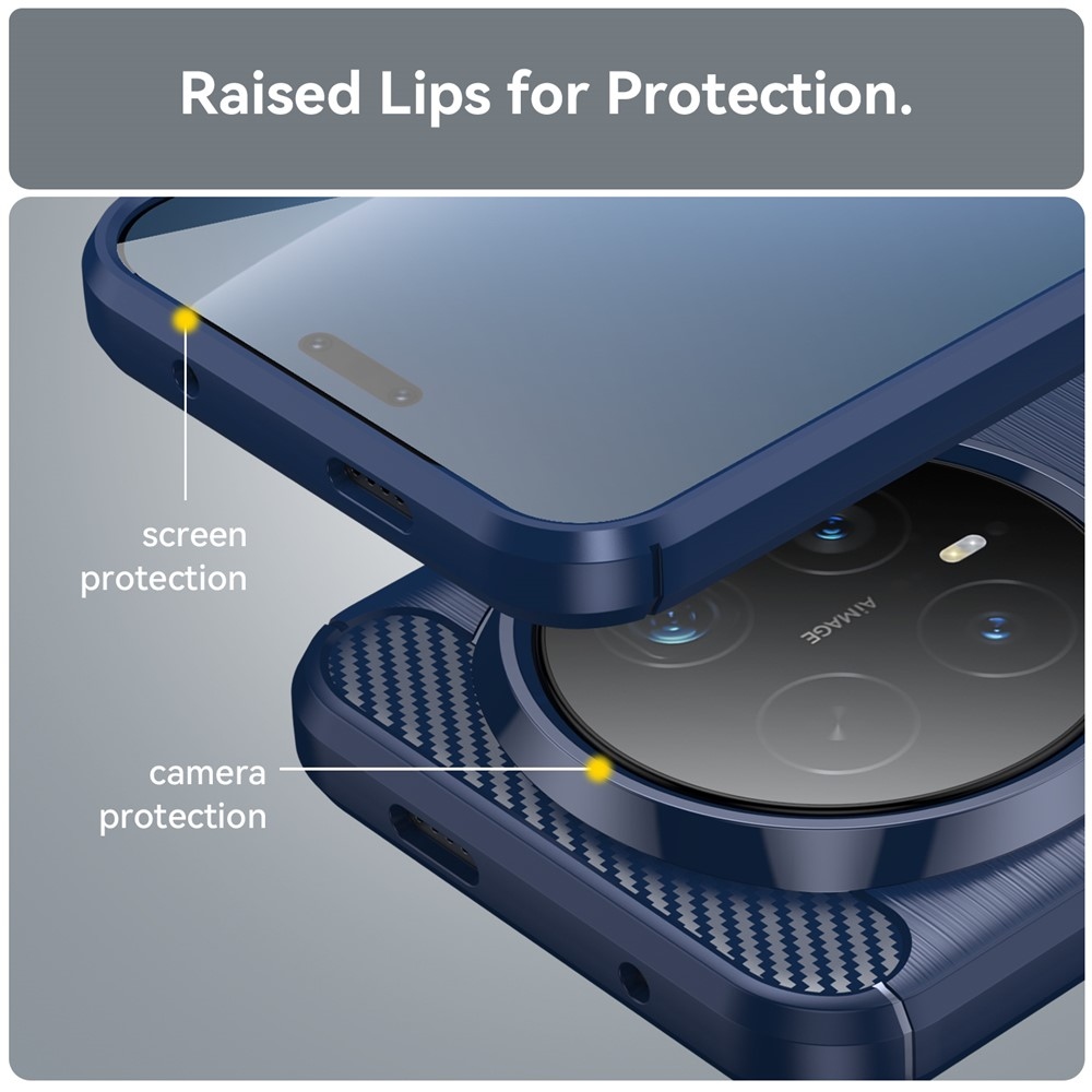 Carbon odolný gélový obal na Honor Magic 8 Pro 5G - modrý