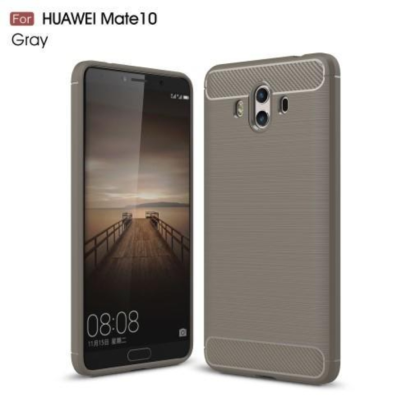 Carbon odolný gelový obal na Huawei Mate 10 - sivý