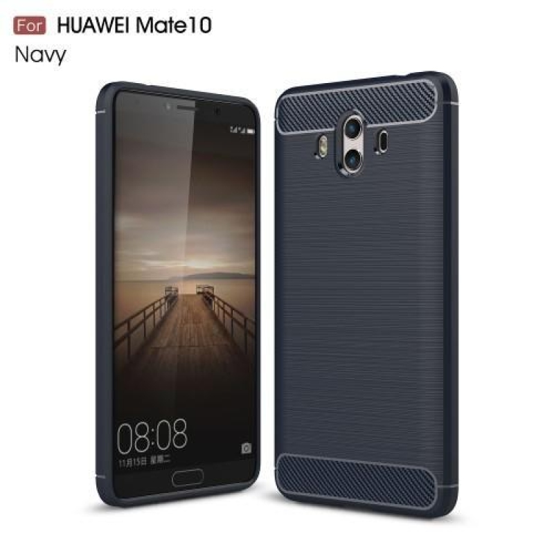 Carbon odolný gelový obal na Huawei Mate 10 - tmavomodrý