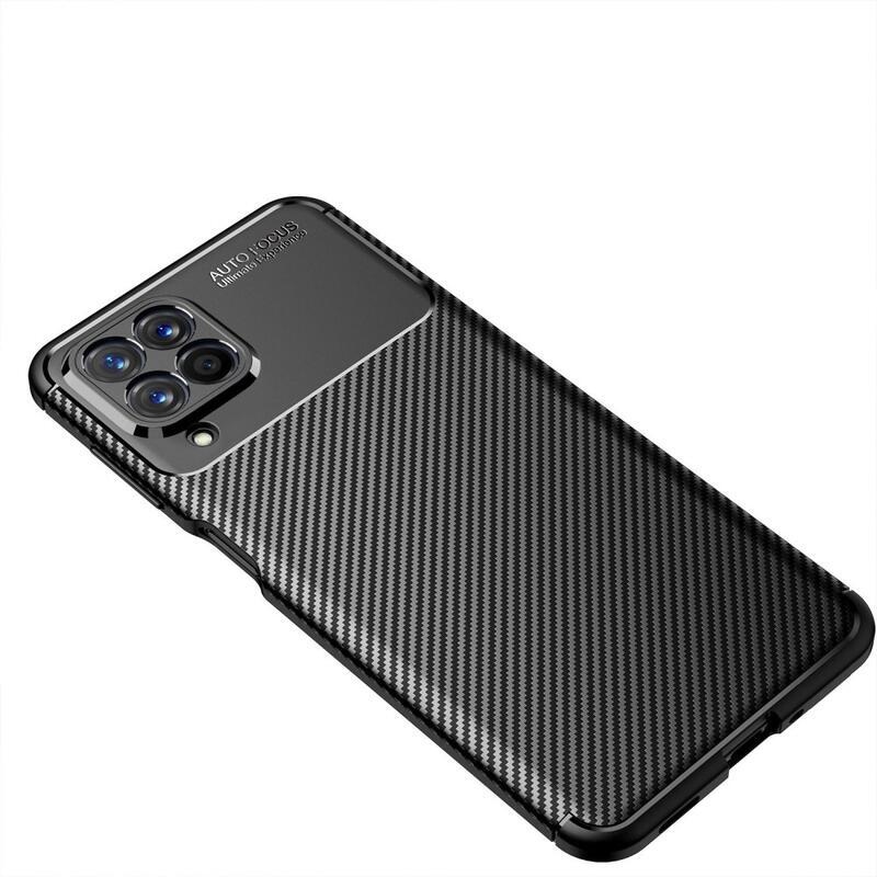 Carbon odolný gélový obal na mobil Samsung Galaxy M53 5G - čierny