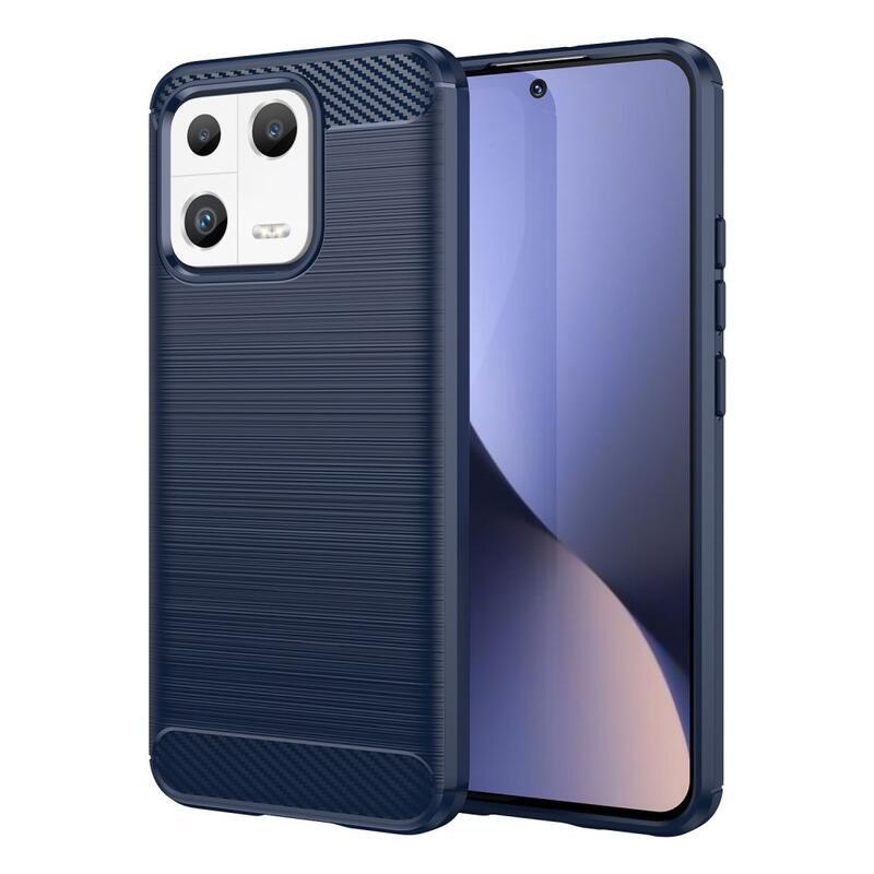 Carbon odolný gélový obal na mobil Xiaomi 13 - modrý