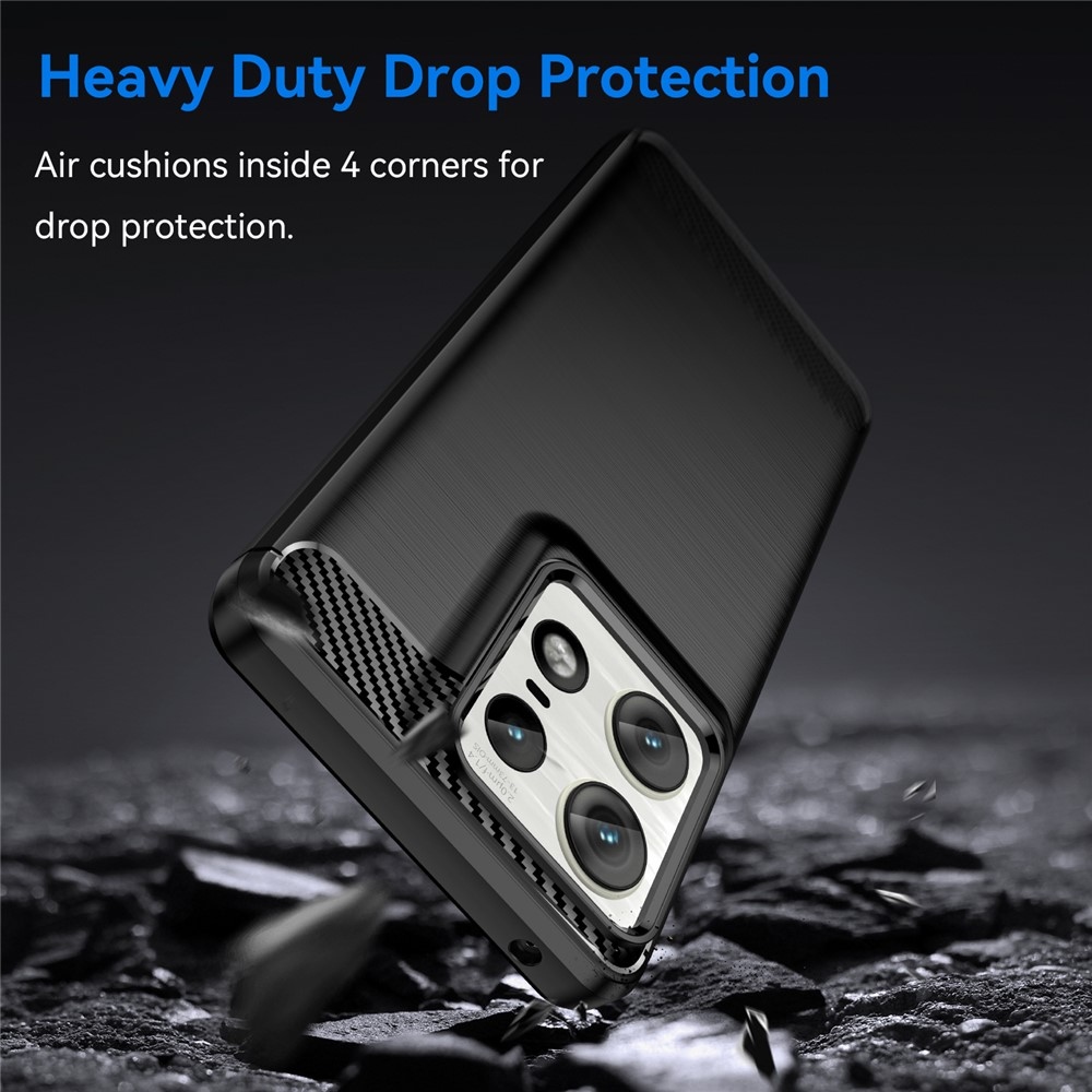 Carbon odolný gélový obal na Motorola Edge 50 Pro 5G - čierny