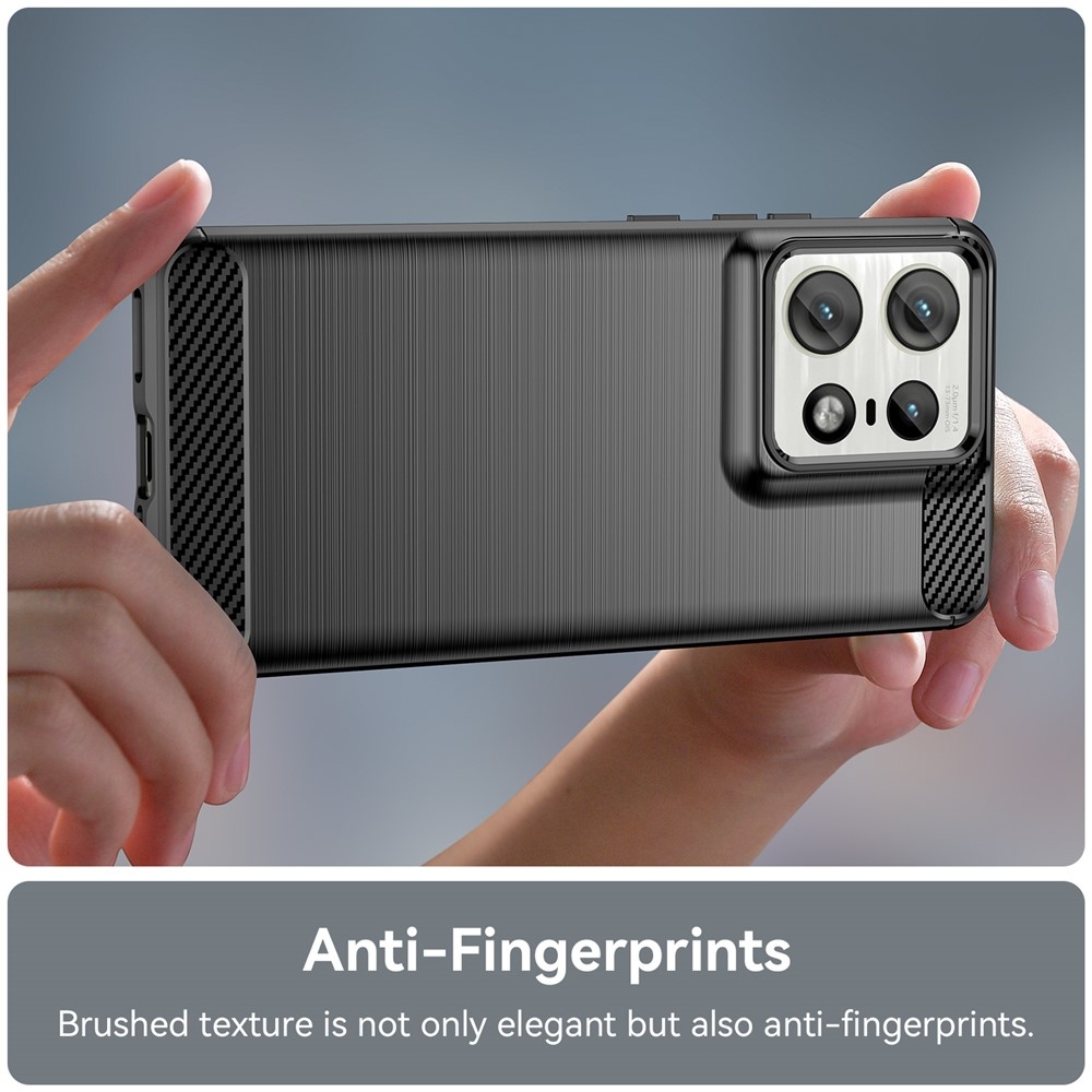 Carbon odolný gélový obal na Motorola Edge 50 Pro 5G - čierny