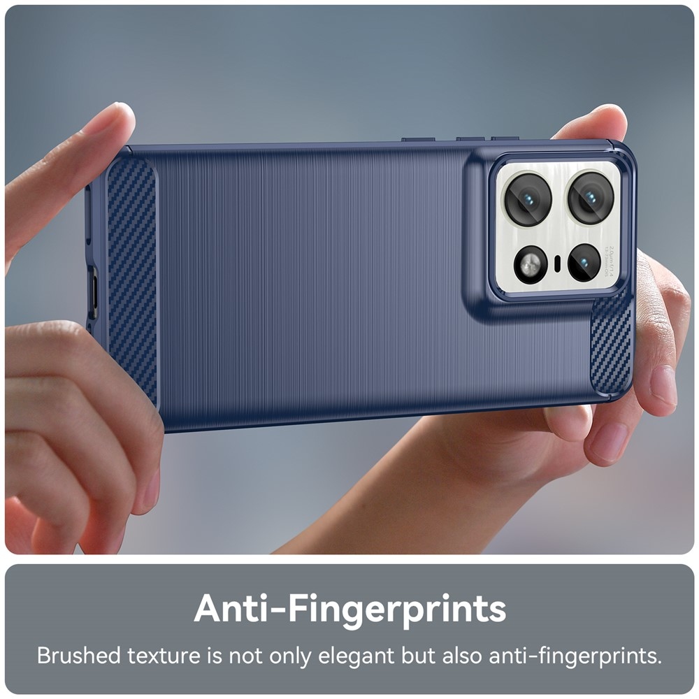 Carbon odolný gélový obal na Motorola Edge 50 Pro 5G - modrý
