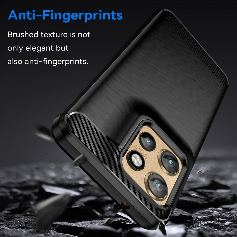 Carbon odolný gélový obal na Motorola Edge 60 Neo 5G/50 Neo 5G - čierny