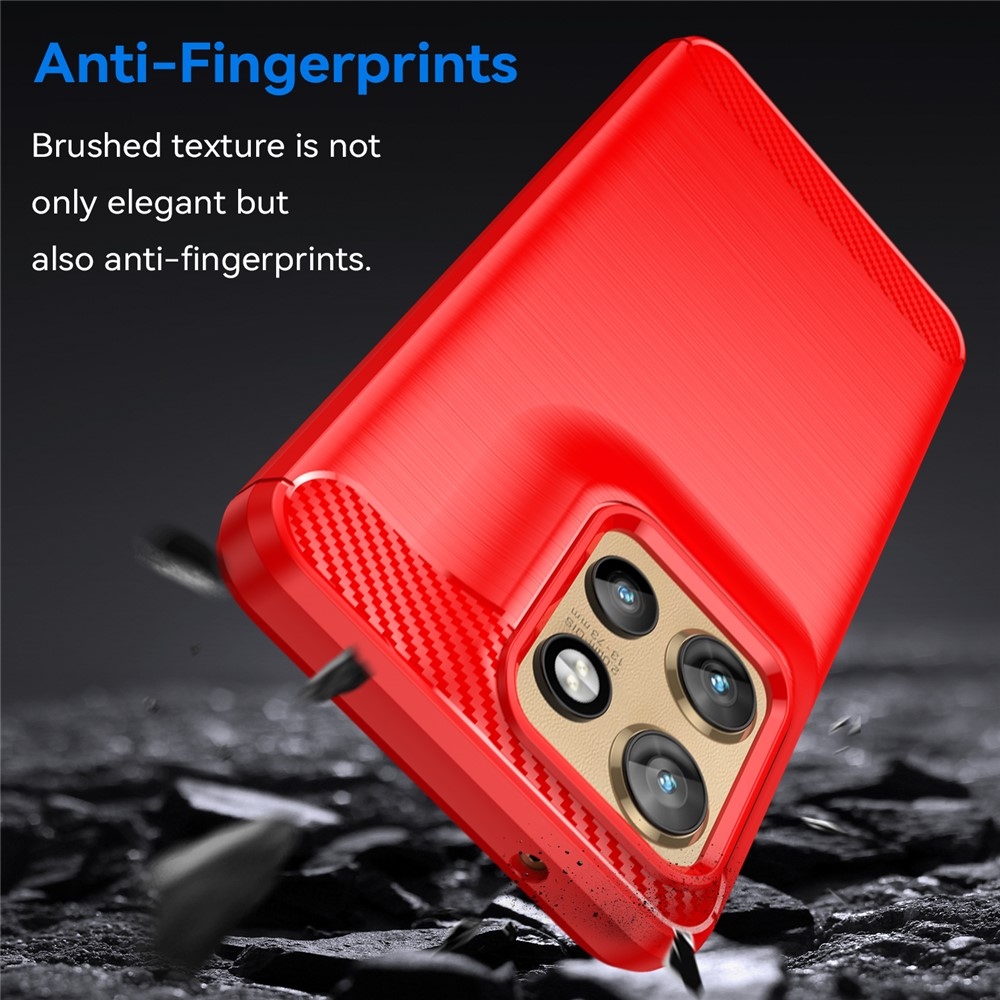 Carbon odolný gélový obal na Motorola Edge 60 Neo 5G/50 Neo 5G - červený