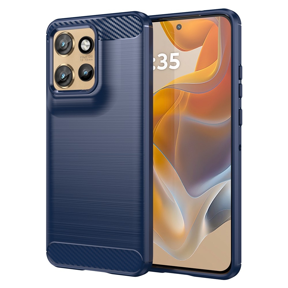 Carbon odolný gélový obal na Motorola Edge 60 Neo 5G/50 Neo 5G - modrý