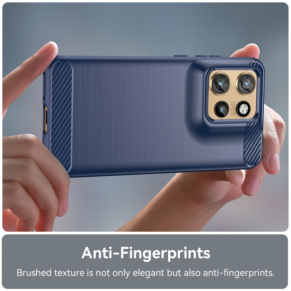 Carbon odolný gélový obal na Motorola Edge 60 Neo 5G/50 Neo 5G - modrý