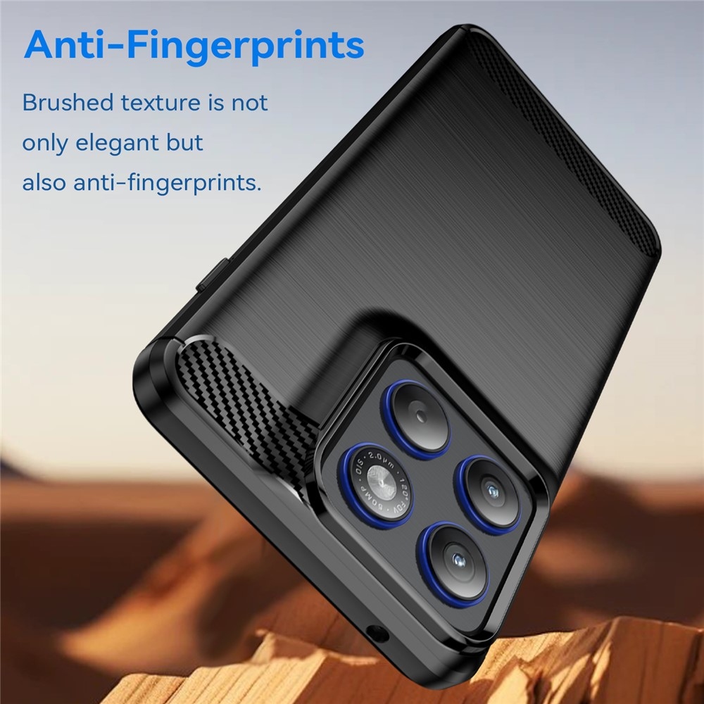 Carbon odolný gélový obal na Motorola Edge 70 5G - čierny