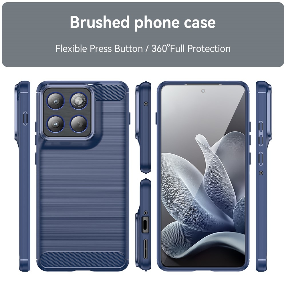 Carbon odolný gélový obal na Motorola Edge 70 5G - modrý