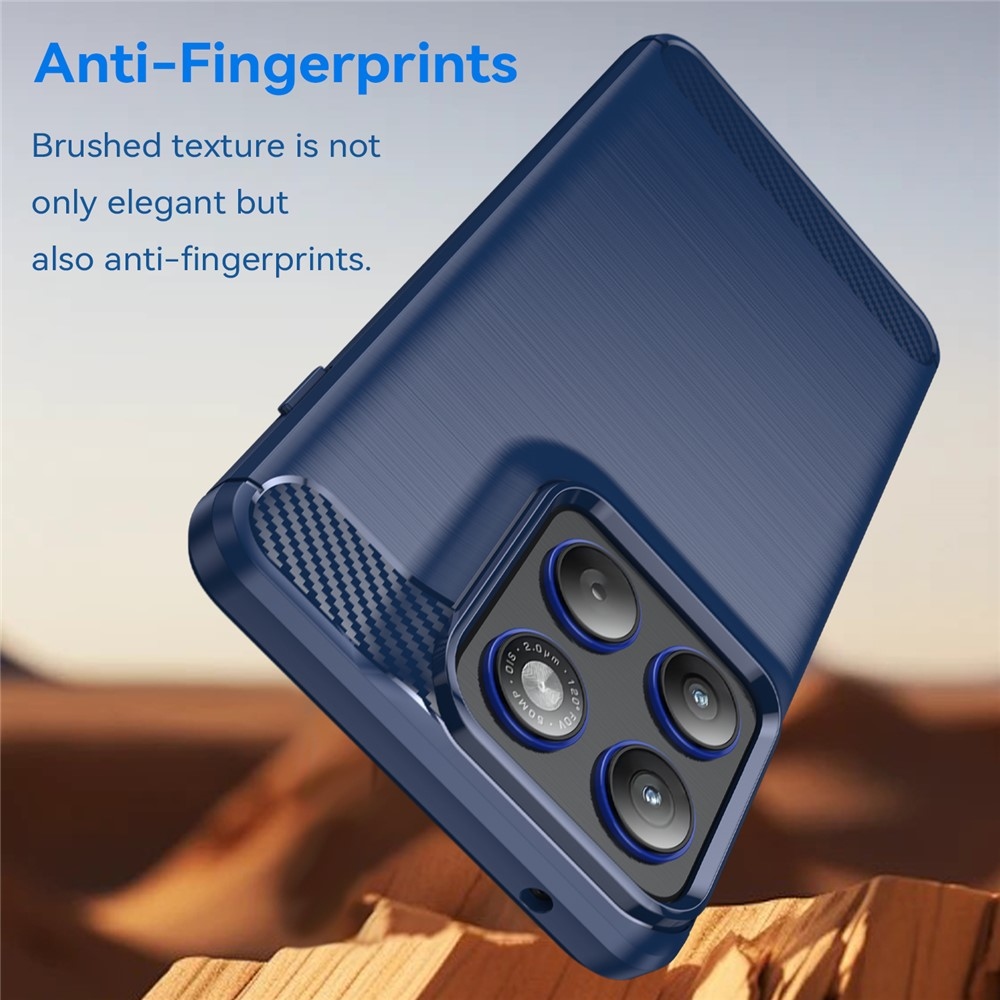 Carbon odolný gélový obal na Motorola Edge 70 5G - modrý