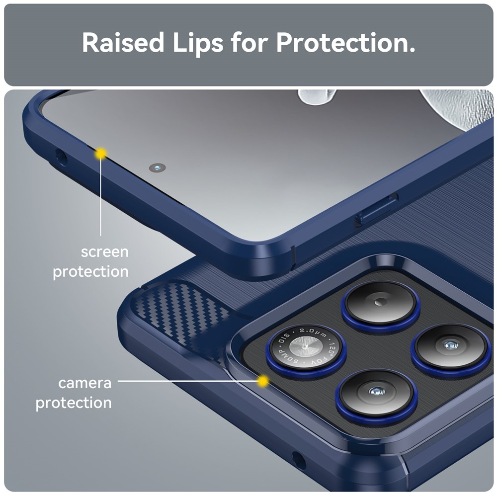 Carbon odolný gélový obal na Motorola Edge 70 5G - modrý