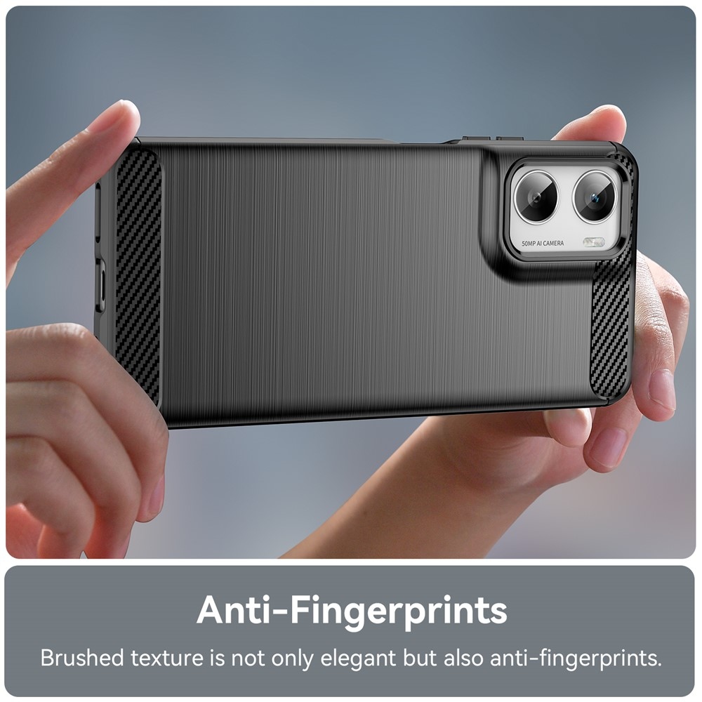 Carbon odolný gélový obal na Motorola Moto G06/G06 Power - čierny