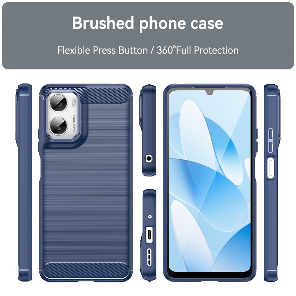 Carbon odolný gélový obal na Motorola Moto G06/G06 Power - modrý