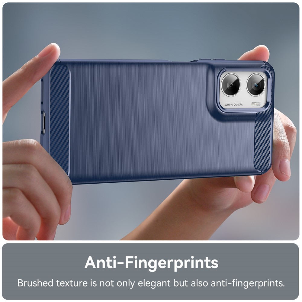 Carbon odolný gélový obal na Motorola Moto G06/G06 Power - modrý