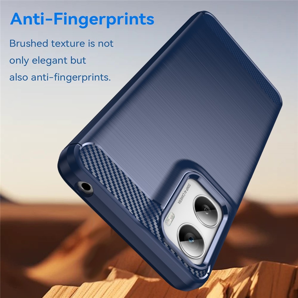 Carbon odolný gélový obal na Motorola Moto G06/G06 Power - modrý