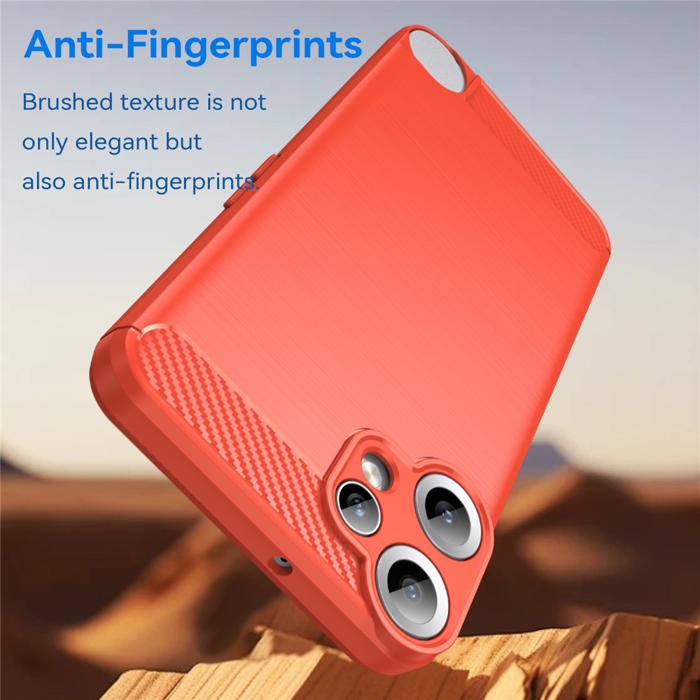 Carbon odolný gélový obal na Nothing CMF Phone 2 Pro - červený