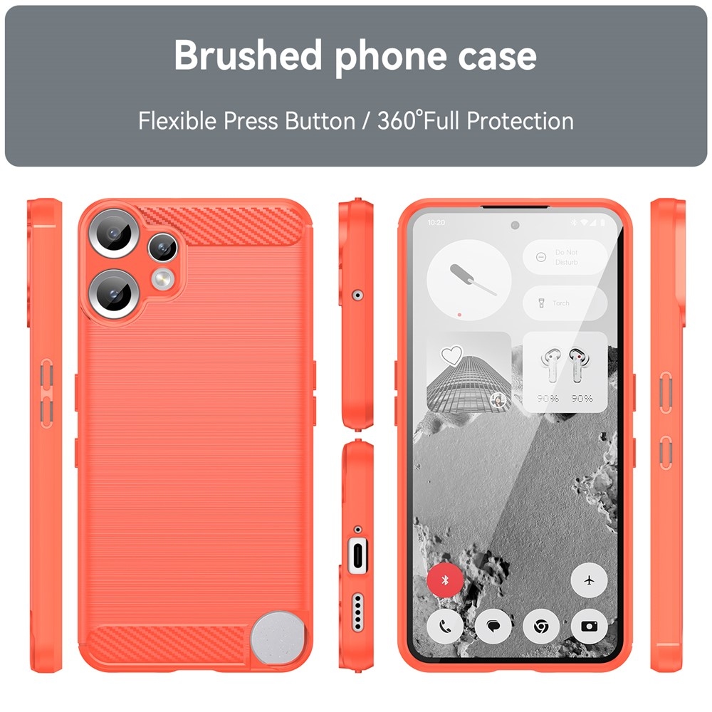 Carbon odolný gélový obal na Nothing CMF Phone 2 Pro - červený