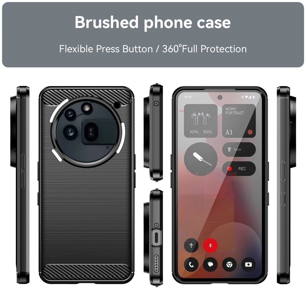 Carbon odolný gélový obal na Nothing Phone (3a) Pro - čierny