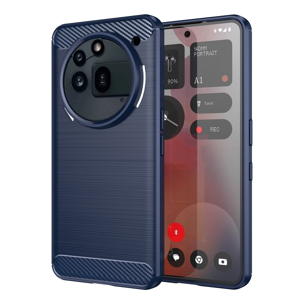 Carbon odolný gélový obal na Nothing Phone (3a) Pro - modrý