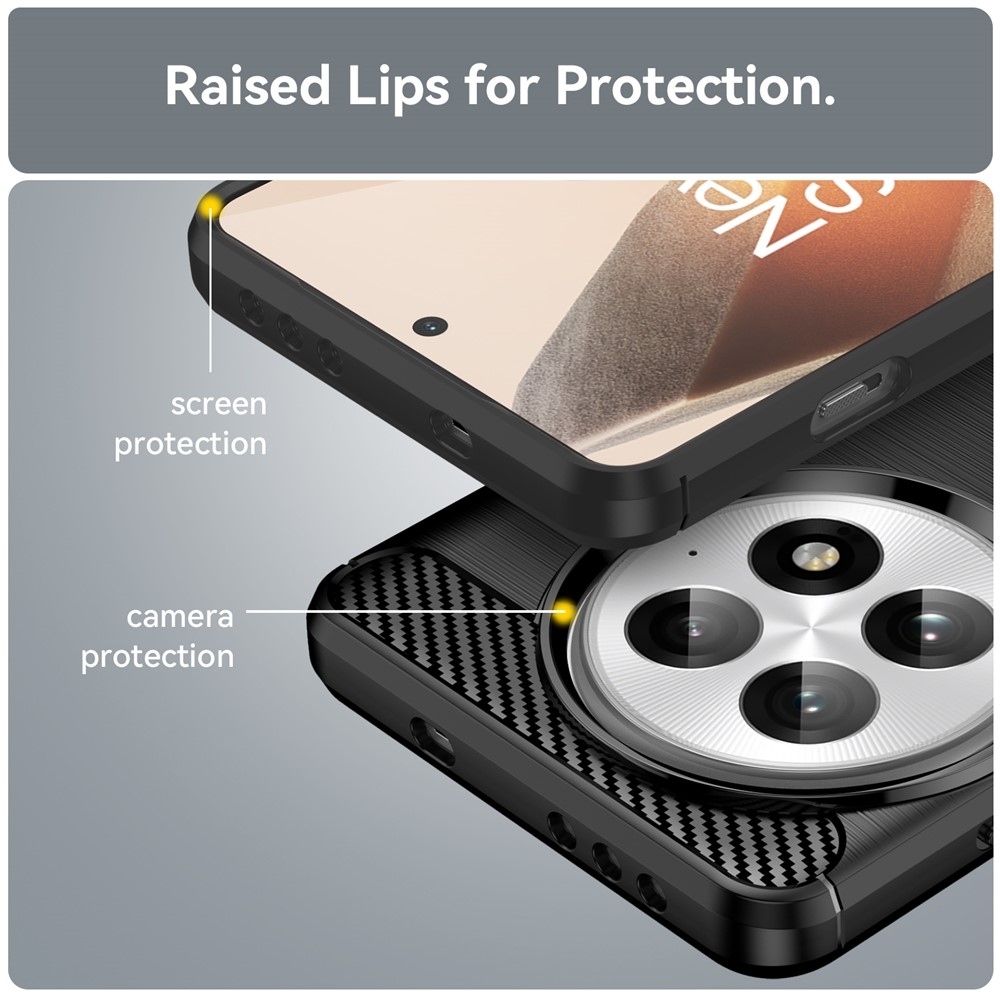 Carbon odolný gélový obal na OnePlus 13 - čierny