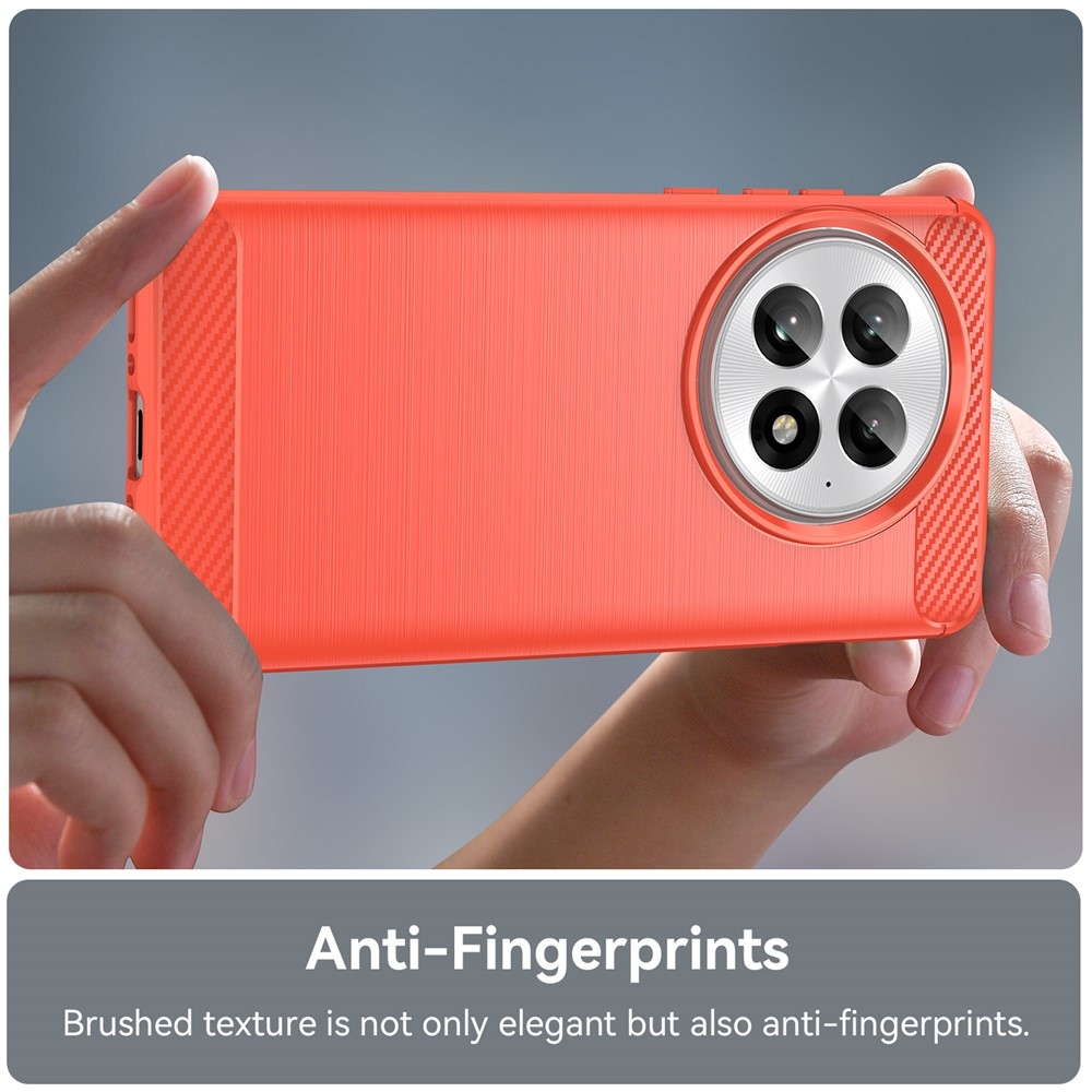 Carbon odolný gélový obal na OnePlus 13 - červený