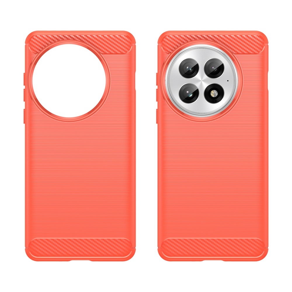 Carbon odolný gélový obal na OnePlus 13 - červený