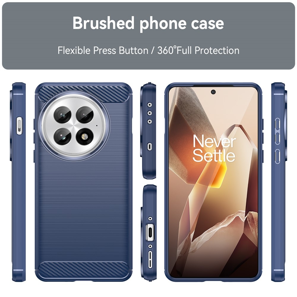 Carbon odolný gélový obal na OnePlus 13 - modrý