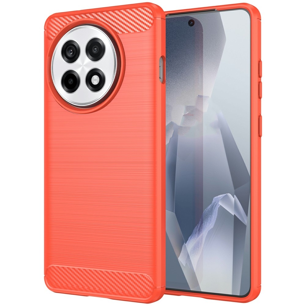 Carbon odolný gélový obal na OnePlus 13R 5G - červený