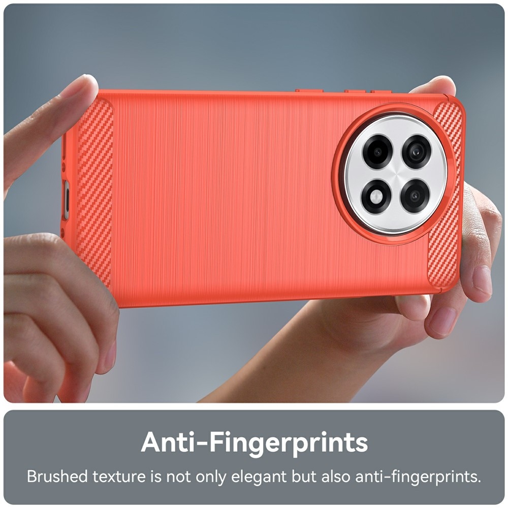 Carbon odolný gélový obal na OnePlus 13R 5G - červený