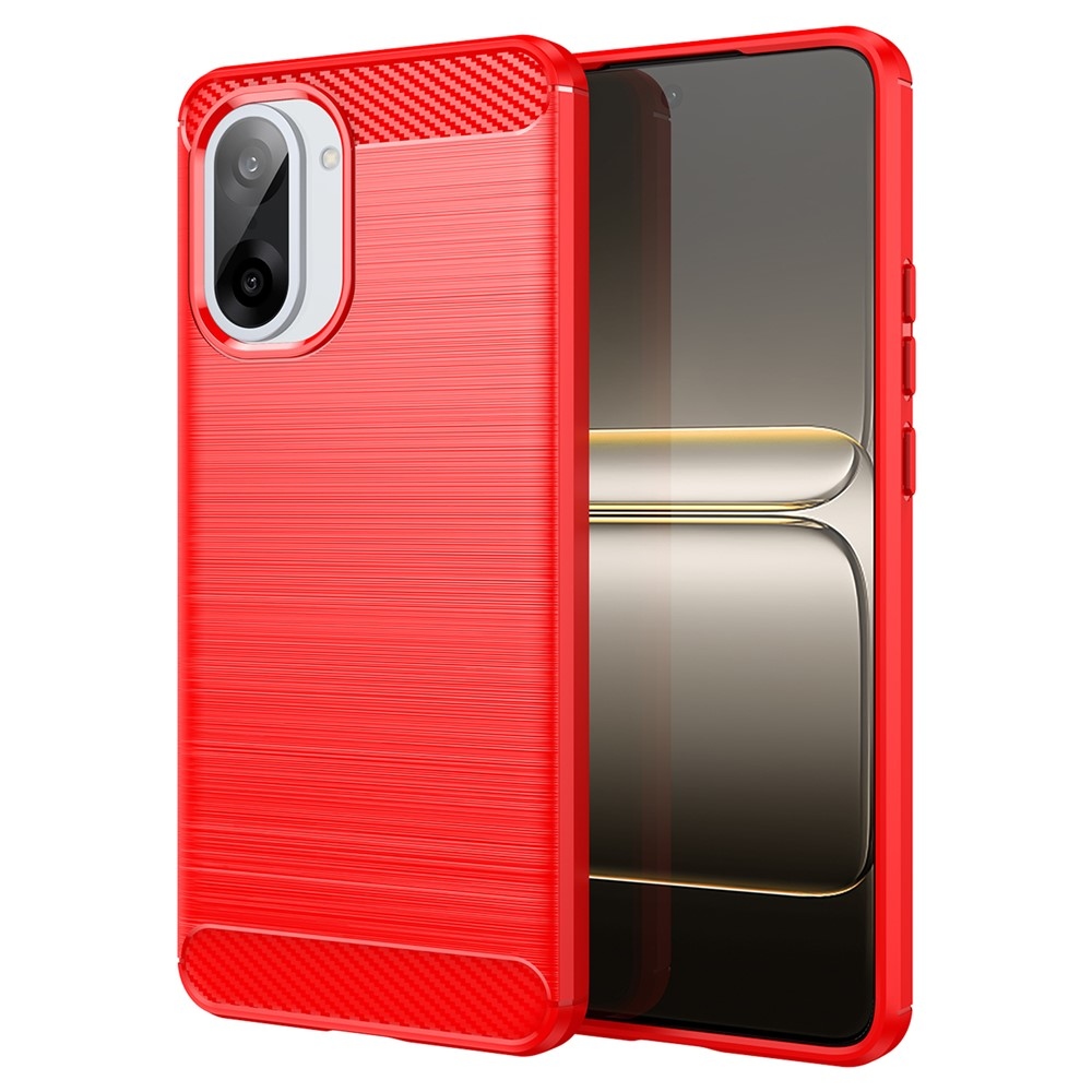 Carbon odolný gélový obal na OnePlus Nord CE5 5G - červený