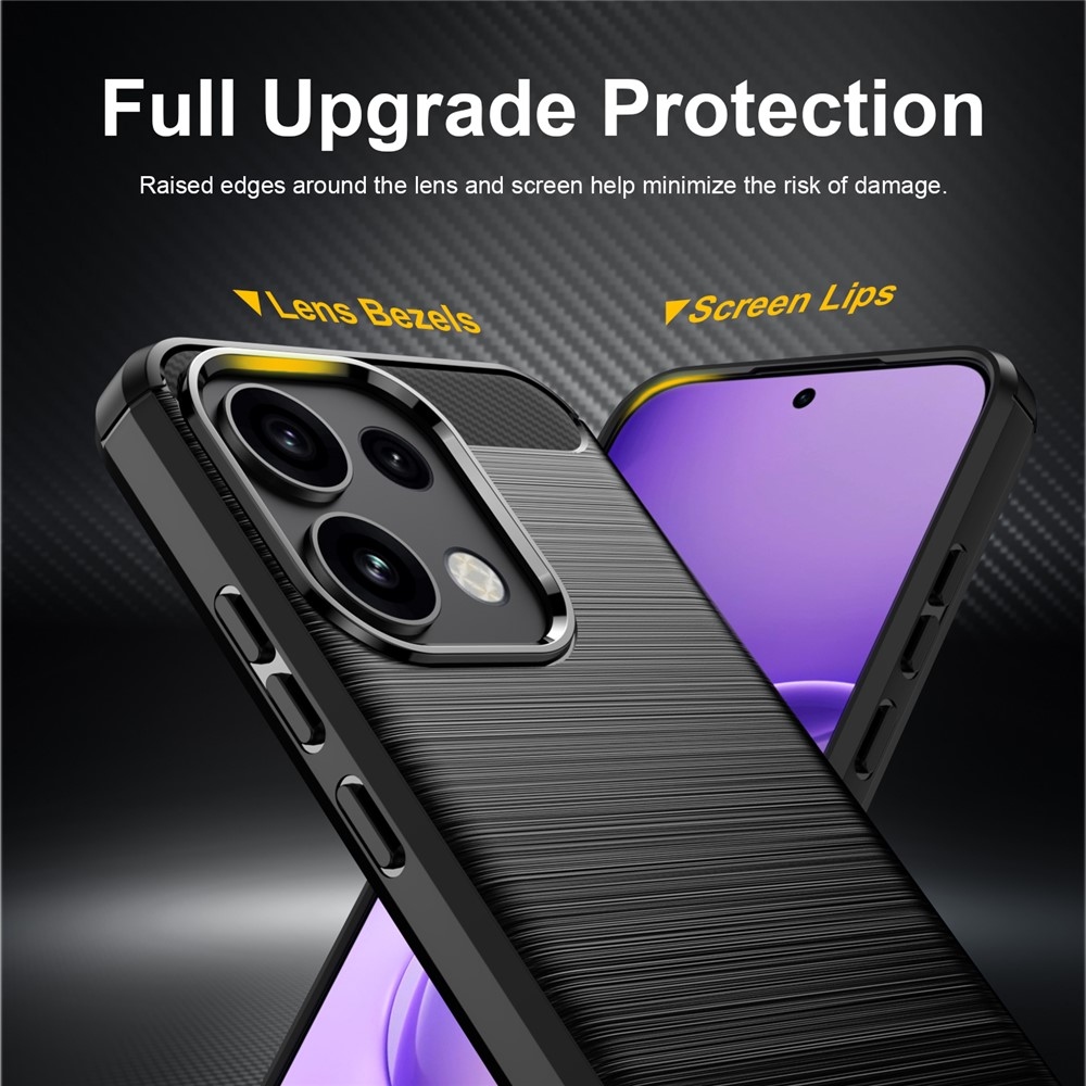 Carbon odolný gélový obal na Oppo Reno 16 FS 5G - čierny