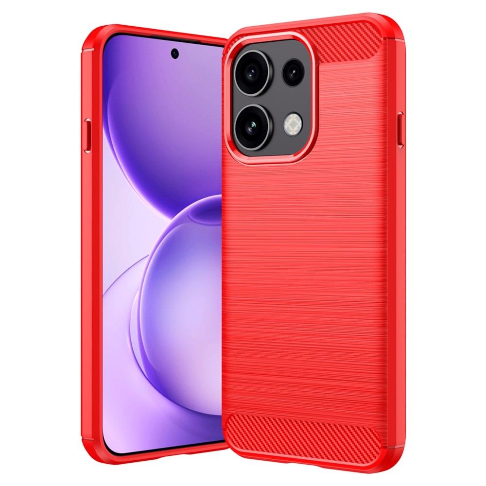 Carbon odolný gélový obal na Oppo Reno 16 FS 5G - červený