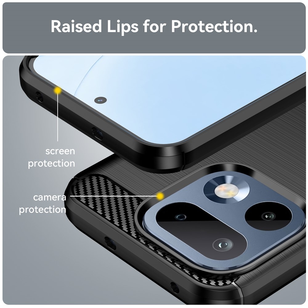 Carbon odolný gélový obal na Realme 16 Pro 5G - čierny