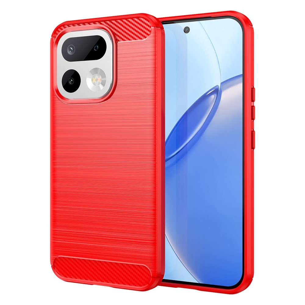 Carbon odolný gélový obal na Realme 16 Pro 5G - červený