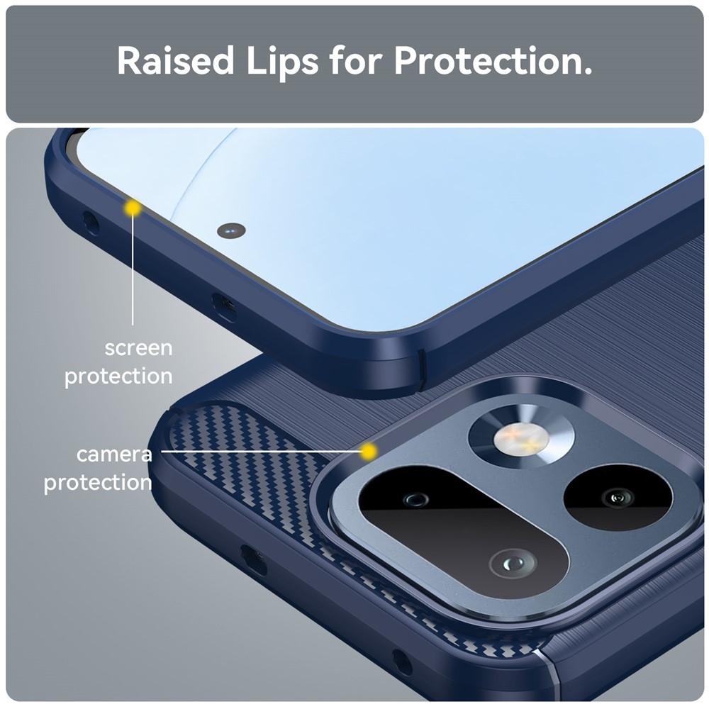 Carbon odolný gélový obal na Realme 16 Pro 5G - modrý