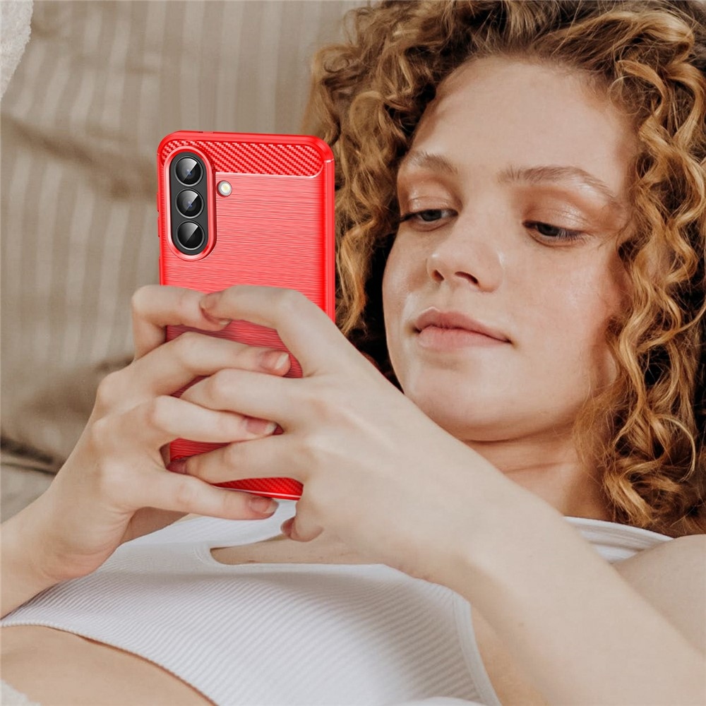 Carbon odolný gélový obal na Samsung Galaxy A57 5G - červený