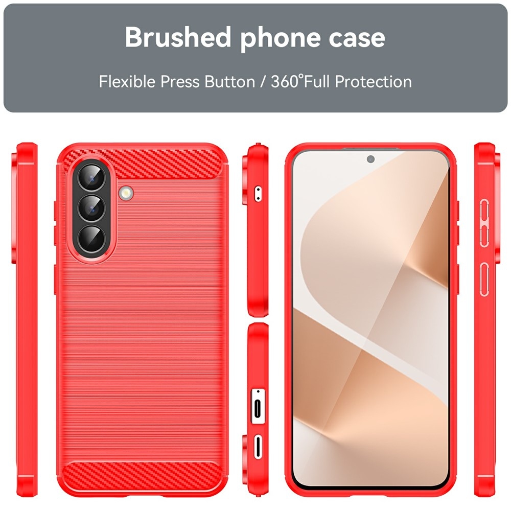 Carbon odolný gélový obal na Samsung Galaxy A57 5G - červený