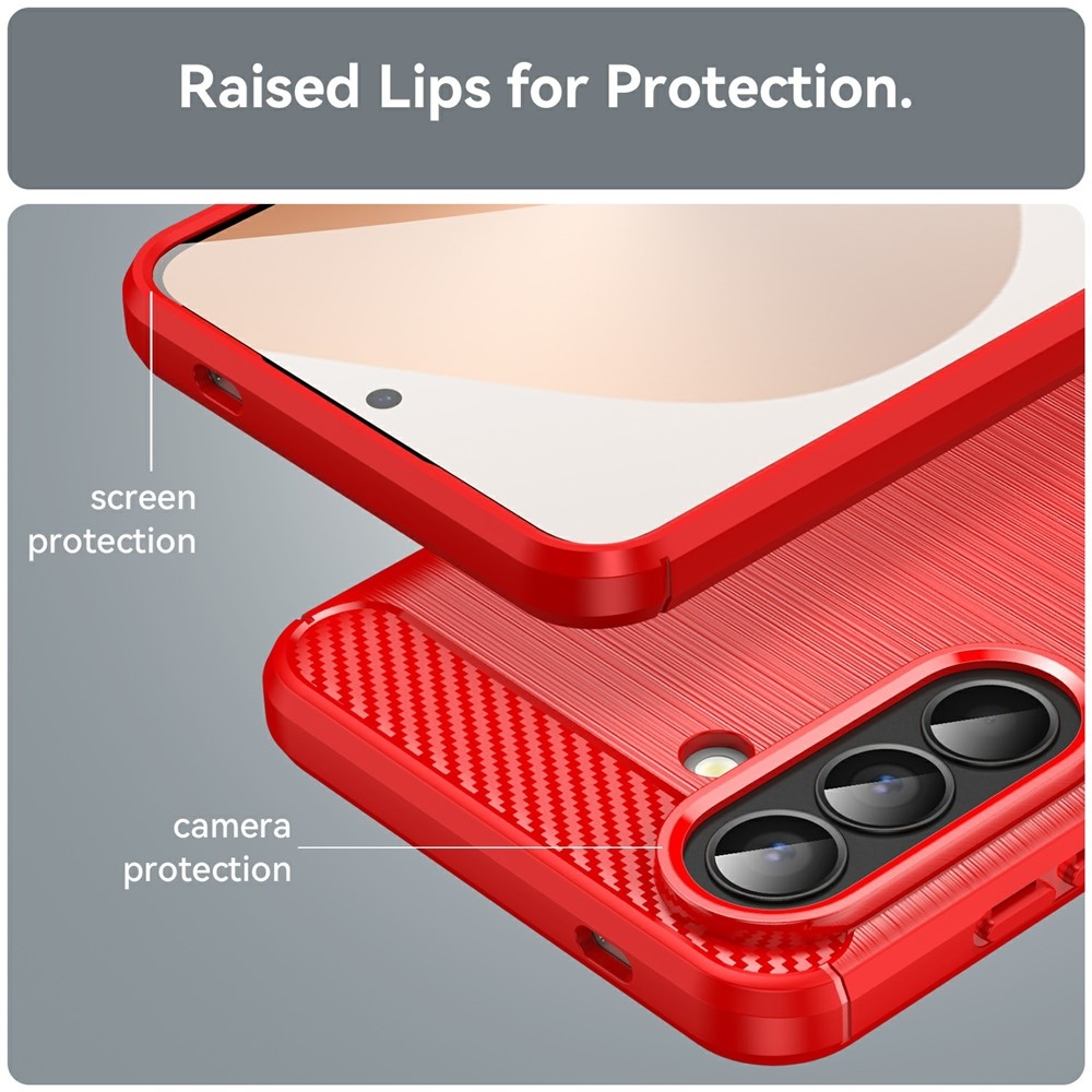 Carbon odolný gélový obal na Samsung Galaxy A57 5G - červený