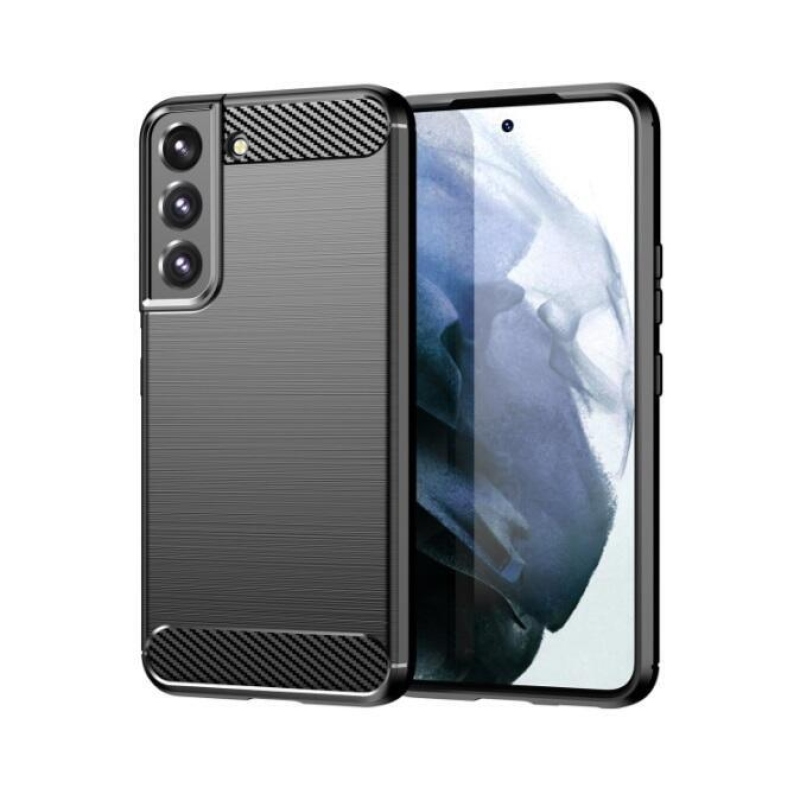 Carbon odolný gélový obal na Samsung Galaxy S23 - čierny