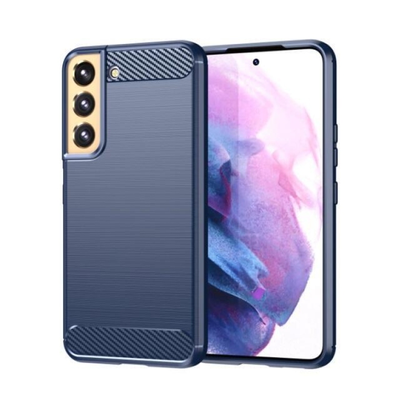Carbon odolný gélový obal na Samsung Galaxy S23 - modrý