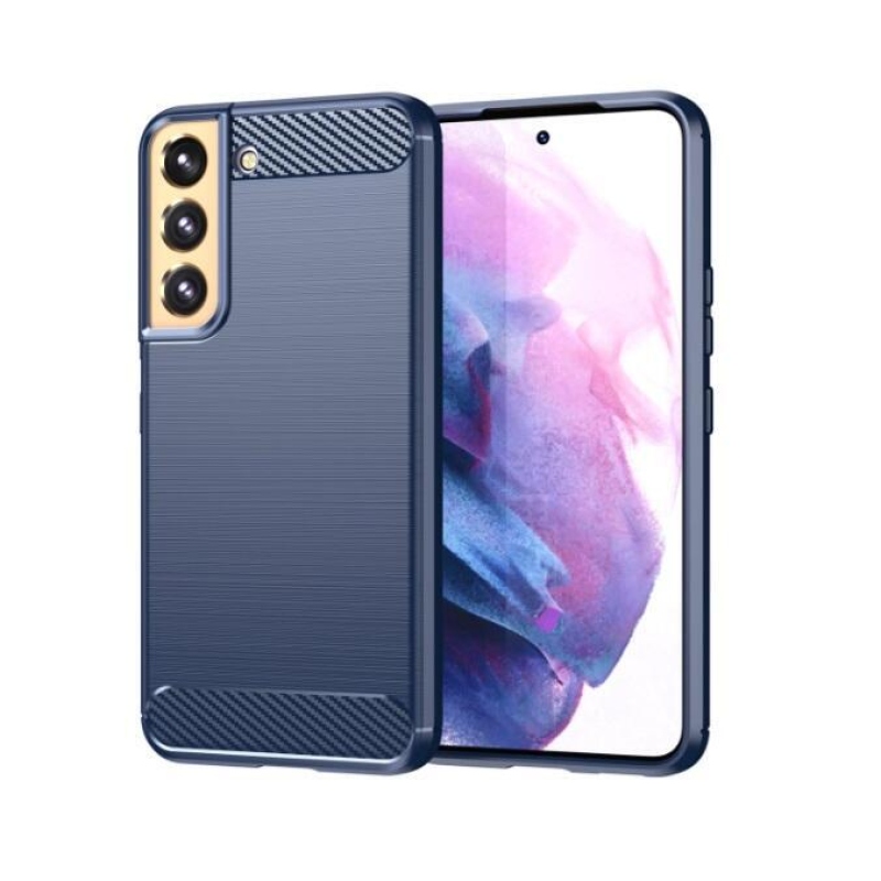 Carbon odolný gélový obal na Samsung Galaxy S23+ - modrý