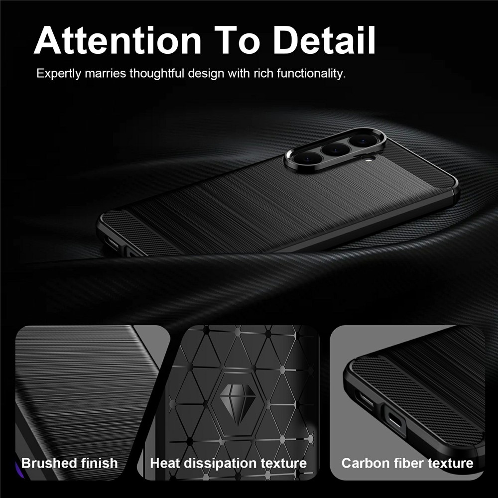 Carbon odolný gélový obal na Samsung Galaxy S26 FE - čierny