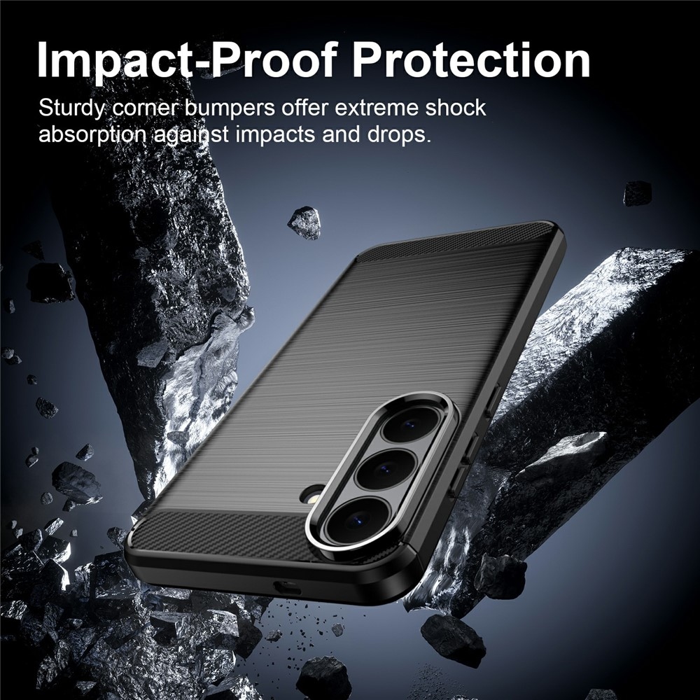 Carbon odolný gélový obal na Samsung Galaxy S26 FE - čierny
