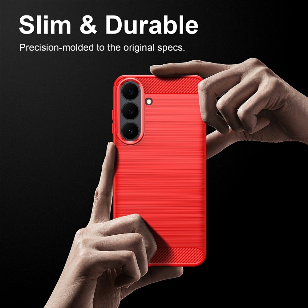 Carbon odolný gélový obal na Samsung Galaxy S26 FE - červený