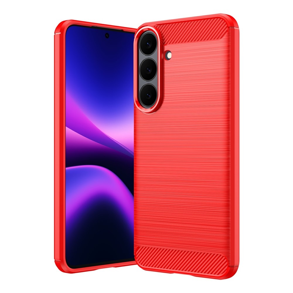 Carbon odolný gélový obal na Samsung Galaxy S26 FE - červený